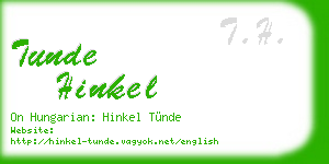 tunde hinkel business card